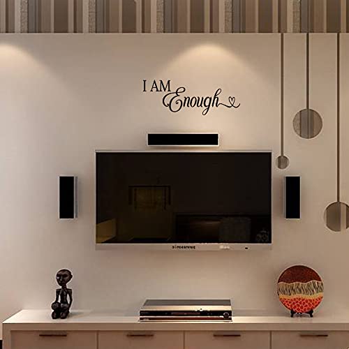 Vinilo decorativo I AM Enough con frase motivacional miniatura 4