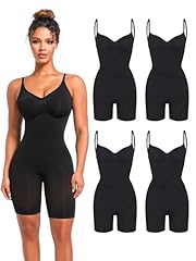 Black Bodysuit Shorts,4 Pcs