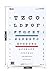Snellen Chart with Red Green Lines 10 Feet 9 X 14 in.