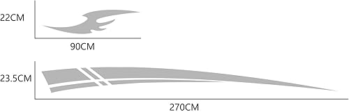 Miniatura 8 de Calcomanía de vinilo de rayas de carreras para automóvil, diseño de rayas decorativas, para automóvil, SUV, camión, accesorios impermeables de 106 x