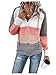 GORGLITTER Women's Colorblock Zip Up Hoodie Long Sleeve Drawstring Hooded Sweatshirt Jacket Tops Coral Pink X-Small