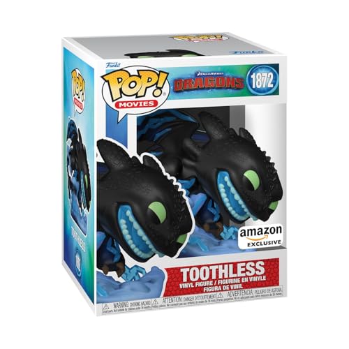 Funko Pop! Premium: How To Train Your Dragon - Toothless with Lightning - Exclusiva Amazon - Figura de Vinilo Coleccionable - Idea de Regalo - Mercancia Oficial - Juguetes para Niños y Adultos