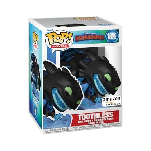 Funko POP! Premium: How To Train Your Dragon - Toothless With Lightning - Esclusiva Amazon - Figura in Vinile da Collezione - Idea Regalo - Merchandising Ufficiale - Giocattoli per Bambini e Adulti