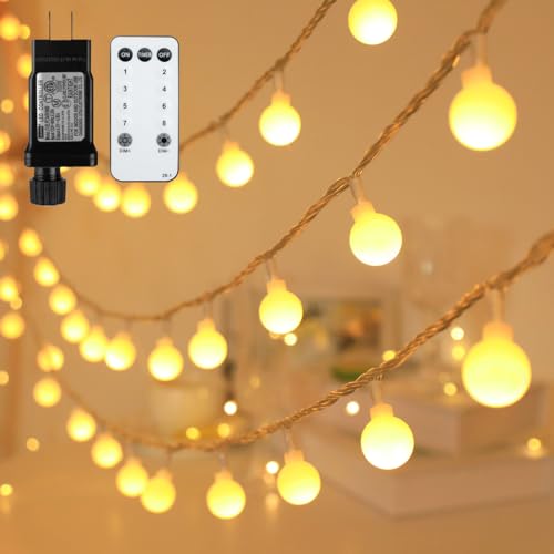 RaThun Globe String Lights Plug in 116 Ft. 200 LED 8 Modes with Remote,Waterproof Fairy String Lights for Indoor Outdoor Bedroom Party Wedding Garden Christmas Tree Decor,Warm White RaThun Globe String Lights Plug in 116 Ft. 200 LED 8 Modes with Remote,Waterproof Fairy String Lights for Indoor Outdoor Bedroom Party Wedding Garden Christmas Tree Decor,Warm White