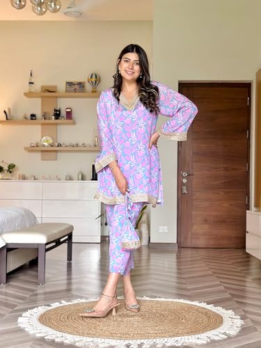 Image of LookMark Womens Cotton Blend Kurta and Pant - Suitable For Every Indian Occasion