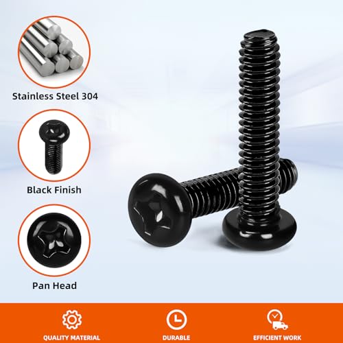 Mewudecor PHMS.BM5X12-50 M5 X 12Mm Pan Head Machine Screws, Cross Screw thumb #3