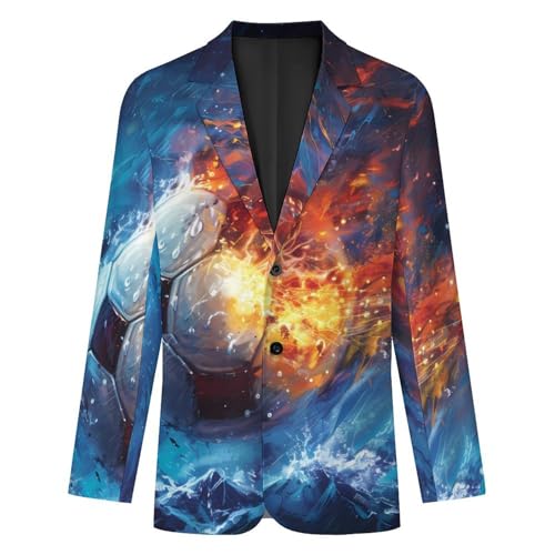 Ice&fire-Soccer Men's Suits Dress Business Formal Suit Print Jackets Coat For Wedding Party4