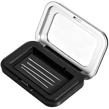 Magnetic Needle Holder Case with Clear Acrylic Lid Sewing Pin Storage Case Portable Needle Keeper Knitting Pin Storage Box Container Cross Stitch Needles Organizer for Embroidery Quilting Craft Tool