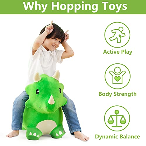 iPlay, iLearn Bouncy Pals Dinosaur Hopper Toy for 2-6 Year Olds