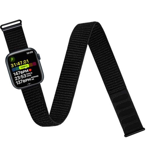 Ankle/Arm Band Compatible with Apple Watch 49mm 46mm 45mm 44mm 42mm 41mm 40mm 38mm, Breathable Nylon...