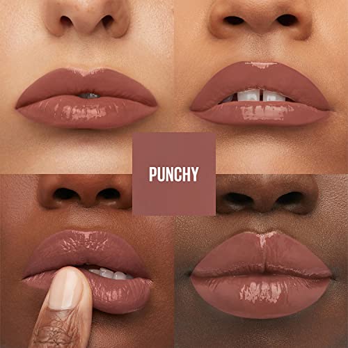 Maybelline New York - Rouge à Lèvres Liquide - Effet Vinyl Brillant - Longue Tenue - SuperStay Vinyl Ink Nude Shock - Teinte : Punchy (120)