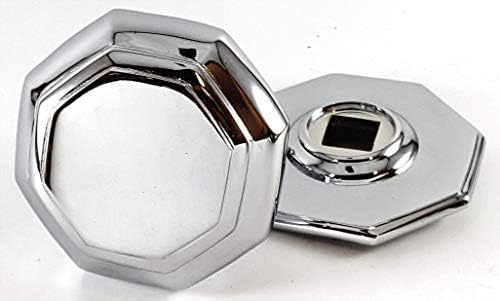 Quality Solid Brass Georgian Style Large Octagonal Centre Door Knob Set Pull Brass/Chrome 80mm (Chrome)