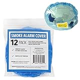 IMPRESA 12-Pack Temporary Smoke Detector Cover to Protect Vital Alarms – Fire Alarm Cover Fits Most Models