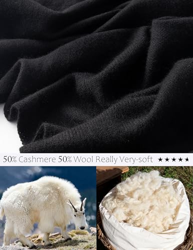 Soft Cashmere Blend Wrap with Tassels Pashmina Stole Shawl for Women Wayfarer Travel 87"x28"(plus 6" tassel)3