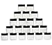 1oz Cosmetic Jars with Lids 30G / 30ml - Bulk, 1 Ounce Clear Round Jars with Screw Cap for Pills, Powders, Ointments, Makeup, etc BPA Free (Various Quantities) (20)