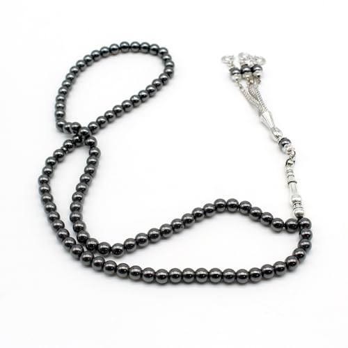 伝統的なイスラム教徒 Tasbeeh 99 カウントブラックビーズファッションスピリチュアルリストバンド毎日の儀式やスタイルに快適なイスラム教徒の数珠ビーズヘマタイトアクセサリー