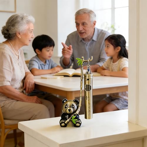 Porte-encens esthétique panda en céramique pour une déco zen - 3