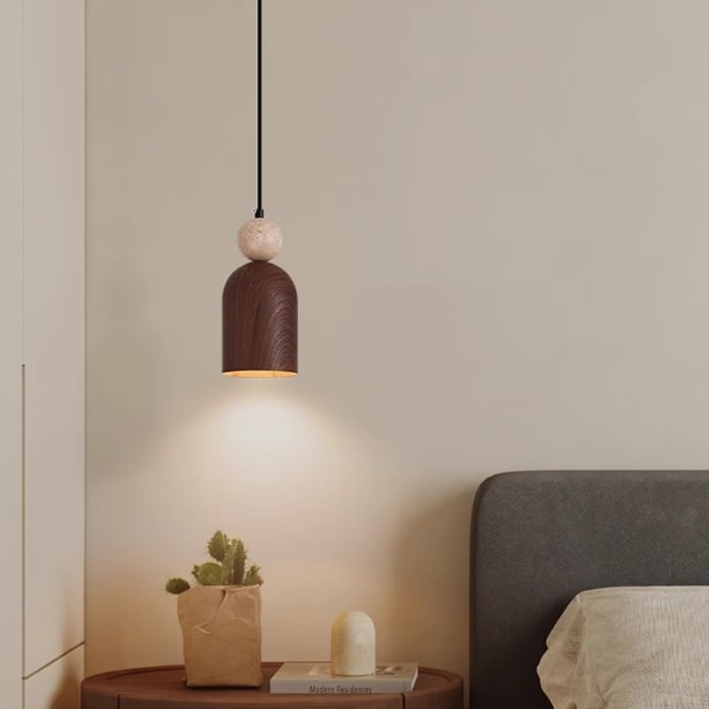 Lampe suspendue rétro jaune luminaire décoratif LED lumière froide pour maison