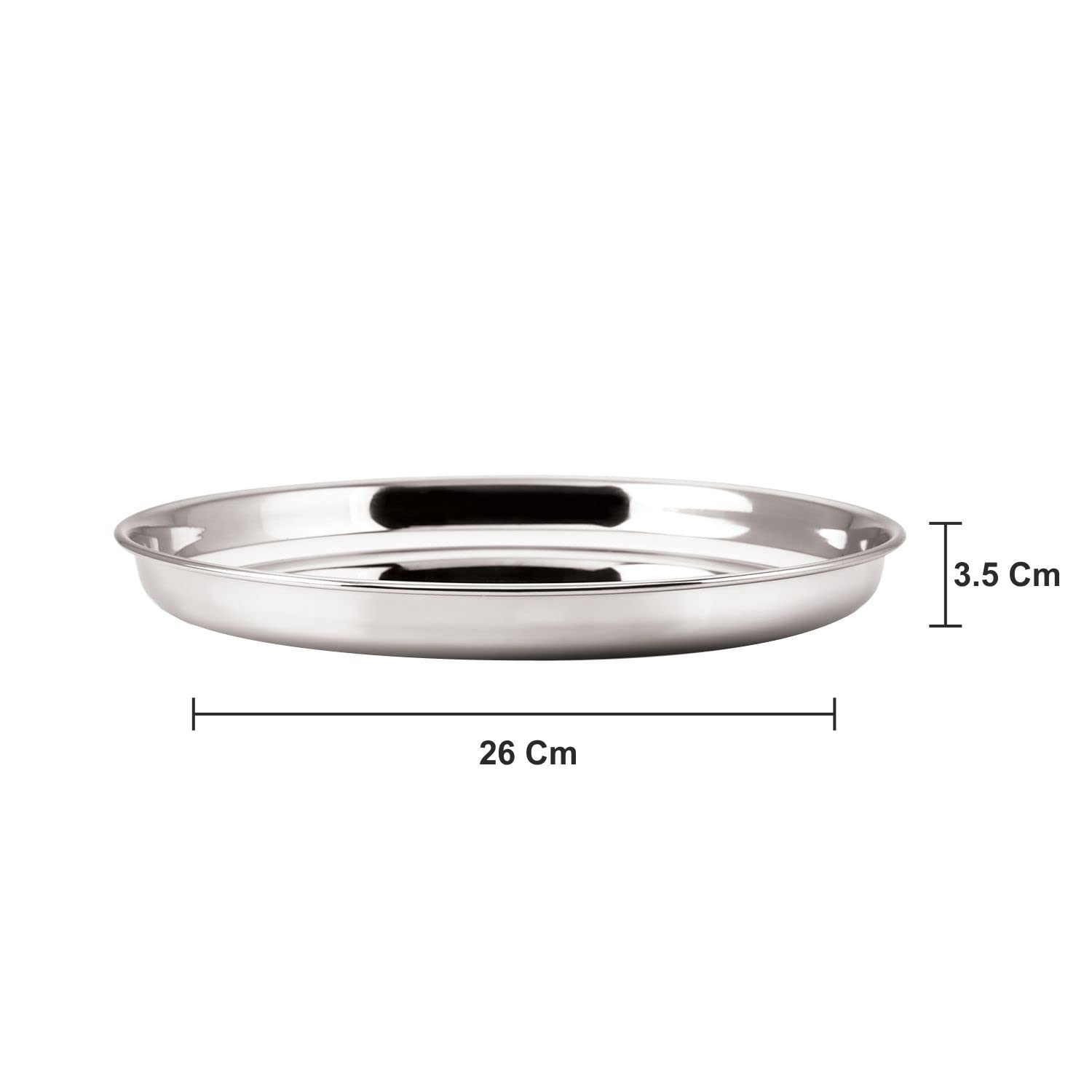neelam Stainless Steel 13, 22 Gauge Lazer Etching Thali, Perfect for Daily Use, Special Occasions, Durable Quality Food Grade Material, Stylish Look, Ideal for Home & Restaurant, 29.5 cm, Set of 12 1