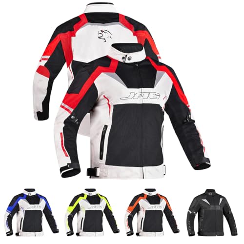 Image of J.A.G. JAG Mesh Motorcycle Jacket-Biker Jacket-CE Armored Motorbike Jacket Men-High Visibility Breathable Riding Jacket