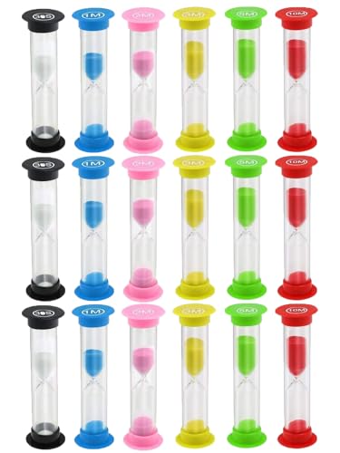 Sand Timer, KISEER 18 Pcs Colorful Hourglass Sandglass Sand Clock