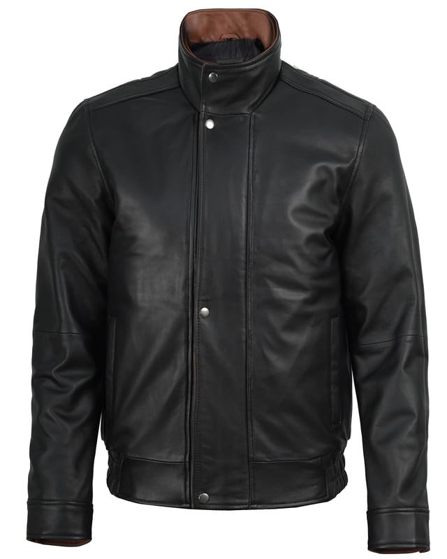 Image of Blingsoul Leather Jacket Men, Black and Brown Leather Jackets For Men