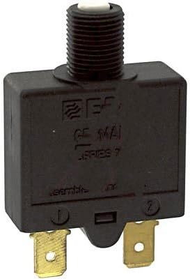 1658-G41-02-P10-20A, Circuit Breaker; Therm; Push; Cur-Rtg 20A; Flange; 1 Pole; Vol-Rtg 240/28VAC/VDC