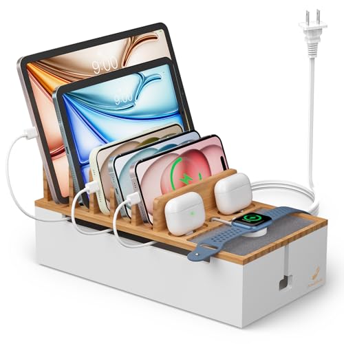 Pezin Hulin 6-Device Charging Hub with Cable Organizer