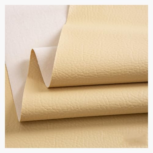 Tissu cuir synthétique matelassé beige pour personnaliser vos loisirs créatifs et l'auto