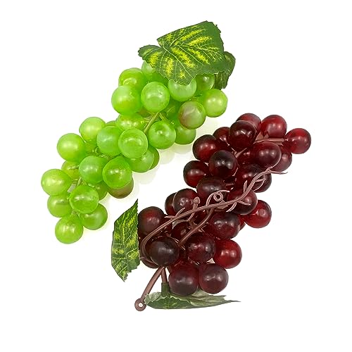 Tenorbass 13 Pcs Artificial Fruits, Fake Fruits Decoration Home Realistic Faux Fruits for Centerpieces Simulation Fruit Party Decoration Artificial Apples Oranges Fake Grapes