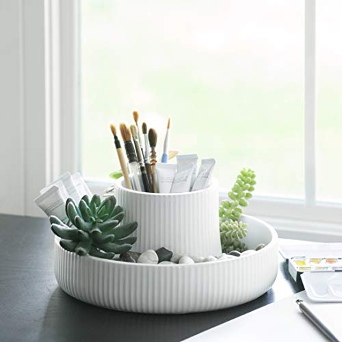 Umbra Fountain Planter, Doubles As Makeup Organizer And Storage, White #TOP5