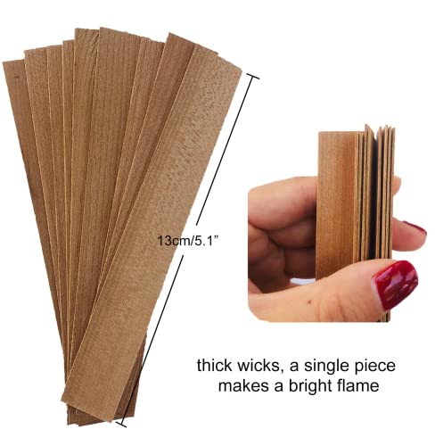 Mechas de Madera para Velas con 150 Clips Base miniatura 4