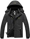 【Winddicht】: 1. Verschleißfestes Softshell ist sehr windbeständig und warm; 2. Verstellbare Bündchen mit Klettverschluss, dehnbarer Handschuh mit Daumenloch helfen, Wärme einzuschließen. 3. Abnehmbare Sturmkapuze, Stehkragen, durchgehender Reißverschluss, alle gut gestalteten Designs sorgen für einen besseren winddichten Effekt; 3. Weiches, flauschiges Futter und dicke Baumwollpolsterung halten Ihren Körper warm genug gegen den Wind.