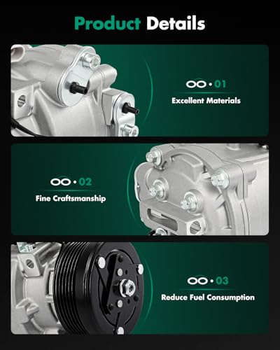 Image of SCITOO AC Compressor for Buick for Encore 1.4L 2013-2022 | Fast Cooling, Ultra Low Noise (≤72 dB)Air Conditioner Compressor with Clutch, Easy Installation, 26699506 42623009 42698422
