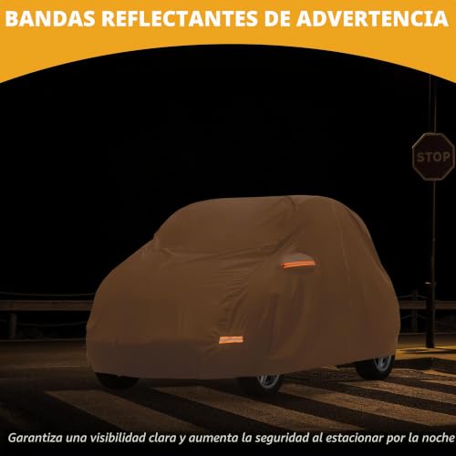 Funda protectora Smart Fortwo de material 210D-PU impermeable con acabado naranja 3
