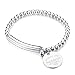 COCO Park Stainless Steel Silver Bead Ball Chain Cuff Wristband Charm Pendant Lady Bracelet 6 2/8 Inch