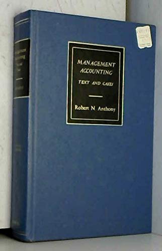 Management Accounting: Text and Cases B006UET6OG Book Cover