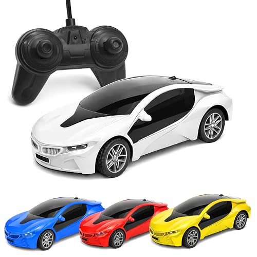 Image of VGRASSP Speedy Racing Remote Control Car Toy for Kids - Battery Operated Rechargeable RC Sports Car with 3D Lights - Indoor and Outdoor Play Gift - Color As Per Stock
