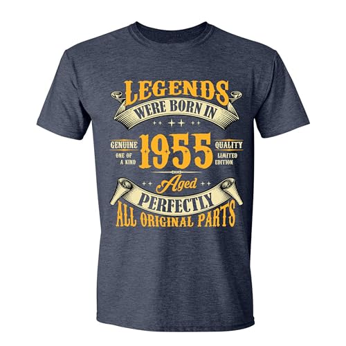 70th Birthday Shirt for Men, Legends were Born in 1955, Vintage 70 Years Old Dad T-Shirt Idea Gifts for Men