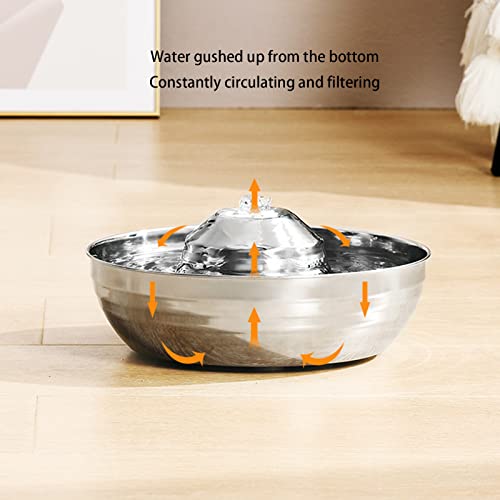 Fuente automática para agua de mascotas de acero inoxidable miniatura 6