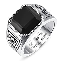 Irish Celtic Knot-Simulated Onyx