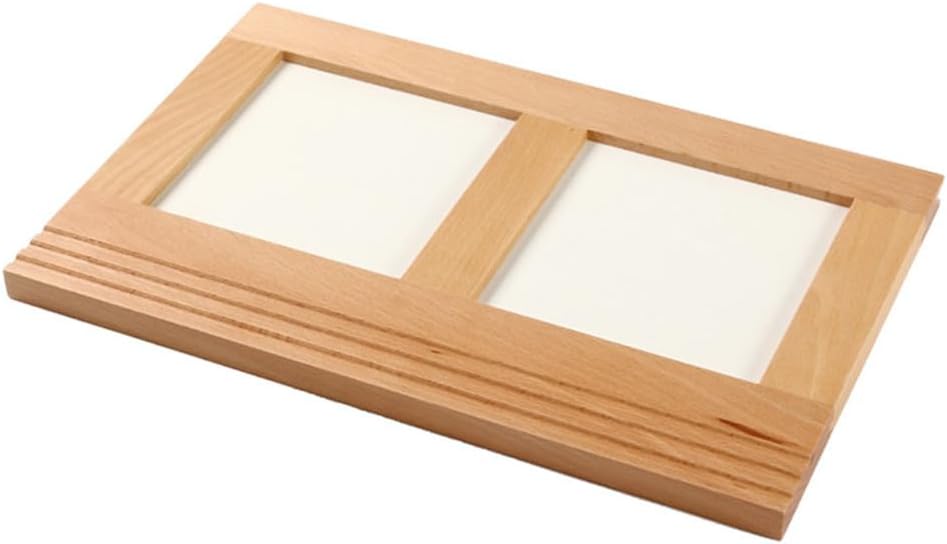 Montessori Metal Inserts Tracing Tray, Wooden Double-Sided Tracing Frame for Toddlers