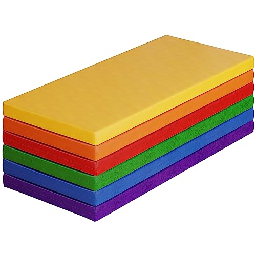 Mooitz 91264 Nap Mats, 6Pcs Toddler Nap Rest Mats For Daycare Preschool, Kids Rest Mat 2 Inch Suitable cover