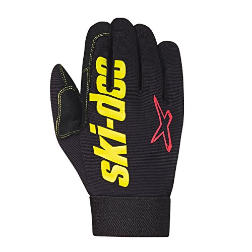 Ski-Doo X-Team Crew Snowmobile Gloves Lightweight Soft Durable Flexible Black - XXX-Large