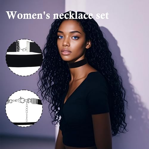 Ceeyoll 6 StüCk Choker, Choker Kette Damen, Vintage-Design, Choke Schwarz, ChokerKetteist Geeignet rür Festivals Und Das tä Gliche Leben Mode-Accessoires