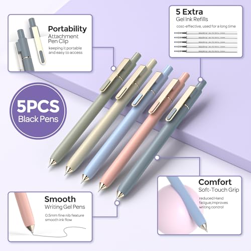 Image of Nicpro School Supplies Stationary Set with Pencil Case, 39 PCS Purple | Back to Schoo Supplies, Pen Case with 12 Highlighter, 5 Gel Pen, 6 Mechanical Pencil, Essentials for College, Nursing Student