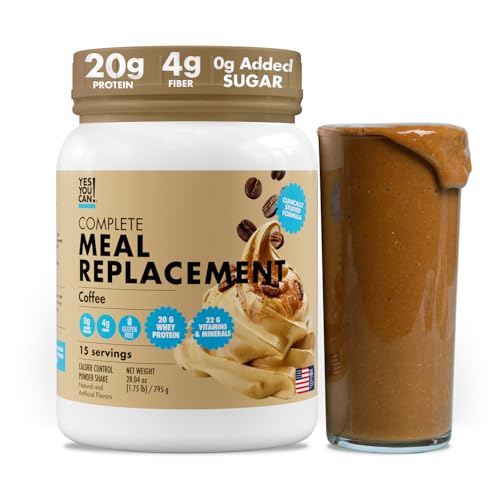 Yes You Can! Meal Replacement Shake, Coffee, 20g Protein, 15 Servings