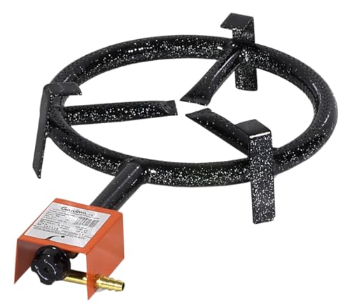 levitantes Paellero de gas 30 cm con mod. 300, ideal para cocinar paellas y platos al aire libre en fiestas y reuniones.