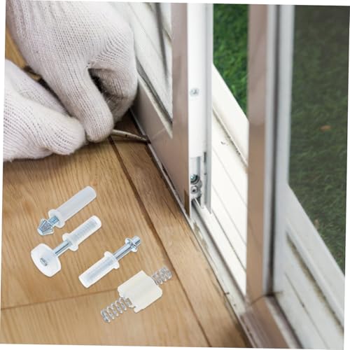 Kit de reparación de herrajes para puerta plegable 16 piezas con rodillos y pivotes para puertas corredizas de armario miniatura 5