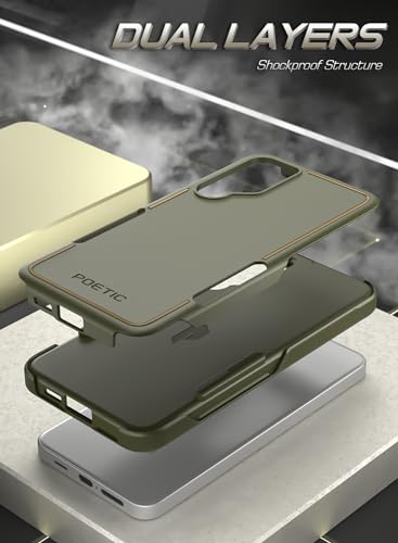 Coque fine Galaxy S24 robuste double couche premium vert